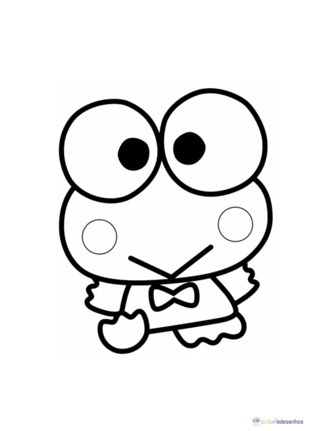Keroppi para imprimir e colorir para colorir