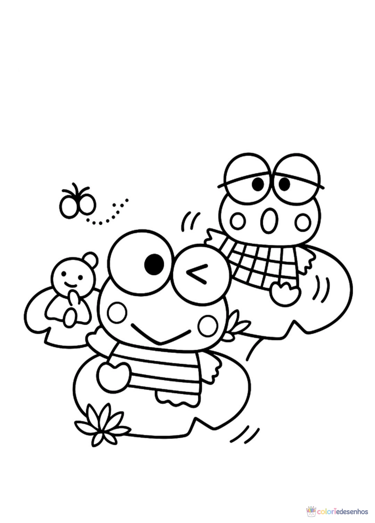 Keroppi para imprimir e colorir para colorir