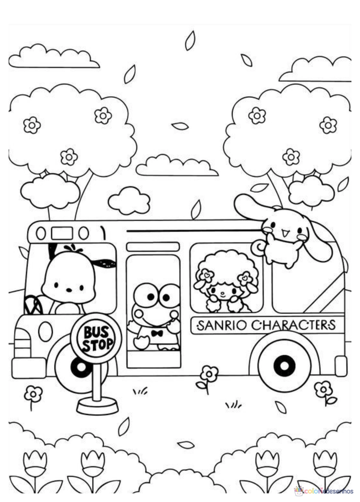 Keroppi para imprimir e colorir para colorir