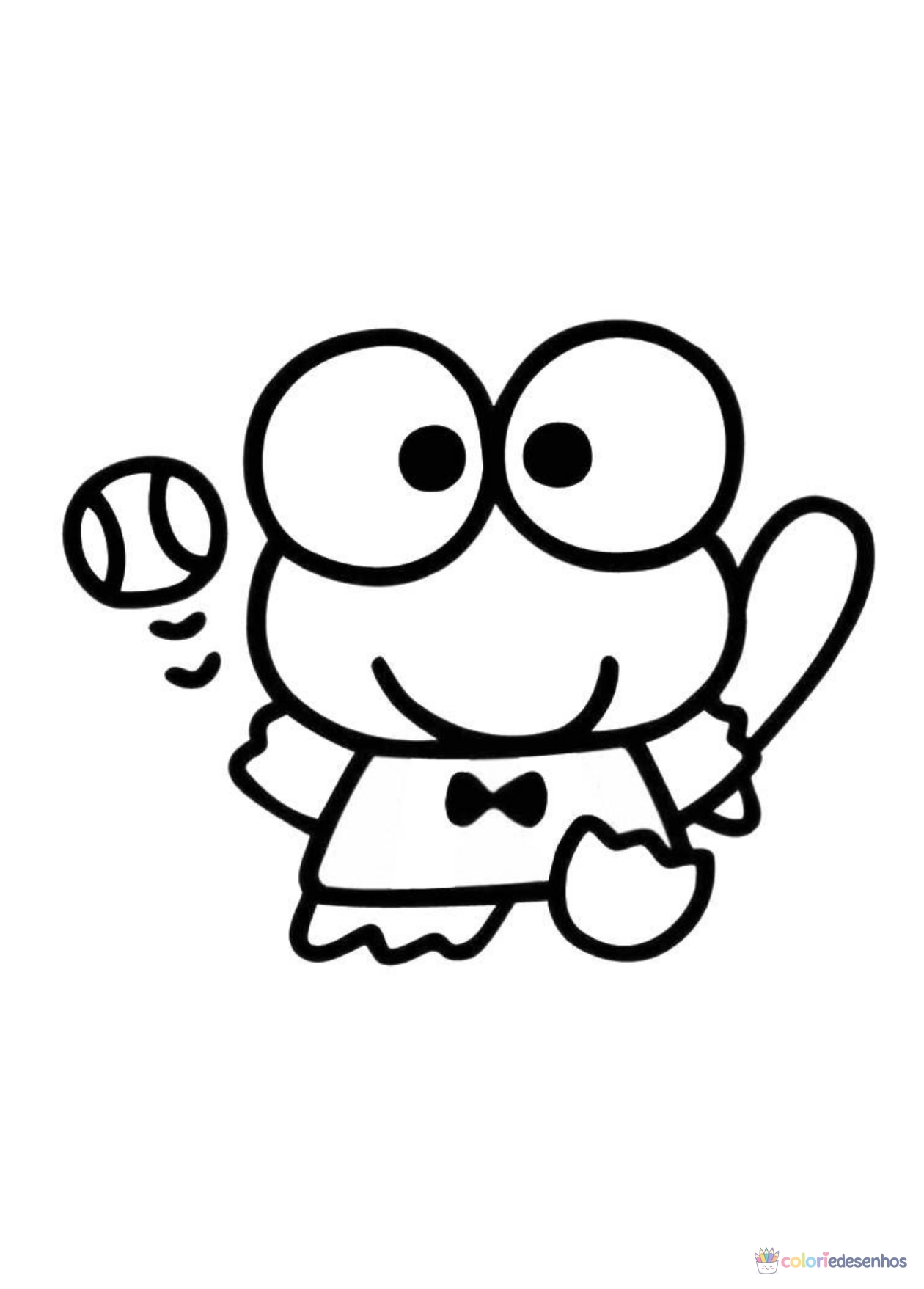 Keroppi para imprimir e colorir para colorir