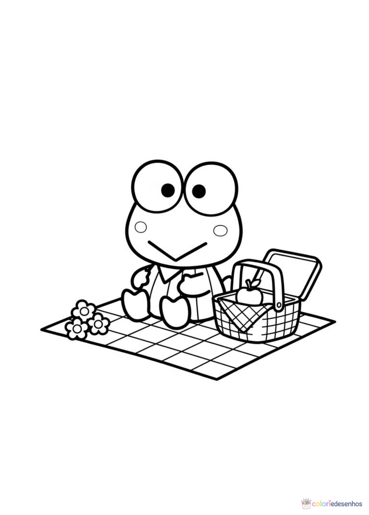 Keroppi para imprimir e colorir para colorir