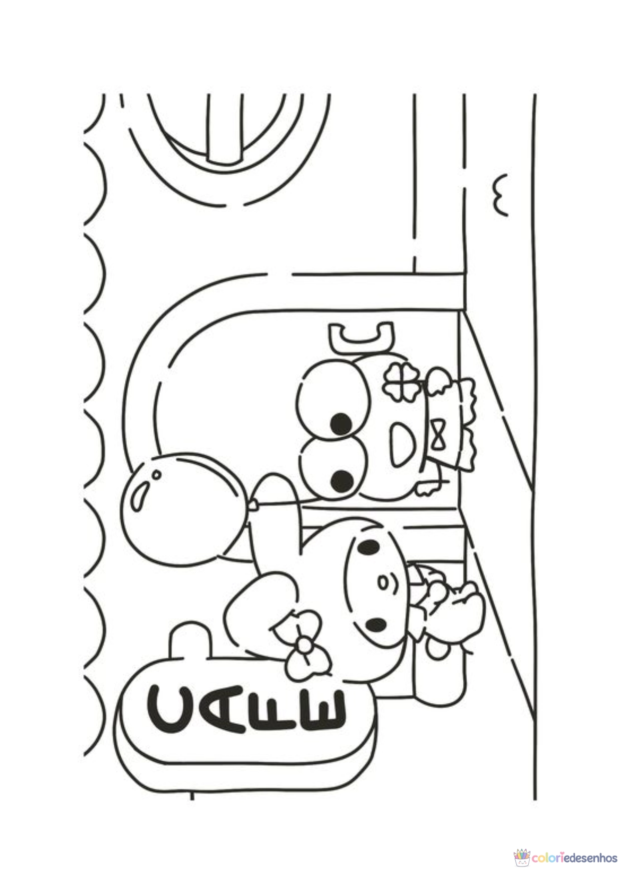 Keroppi para imprimir e colorir para colorir