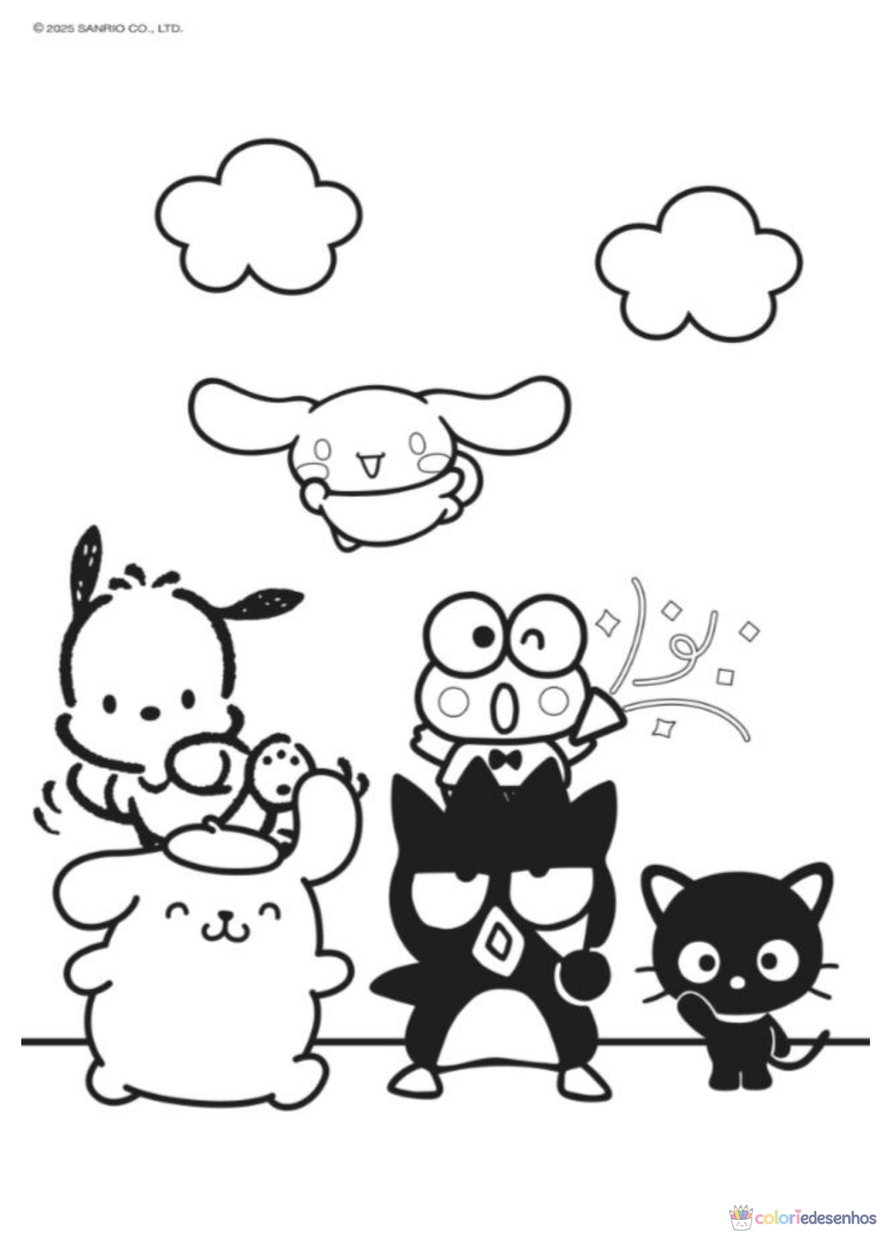 Keroppi para imprimir e colorir para colorir