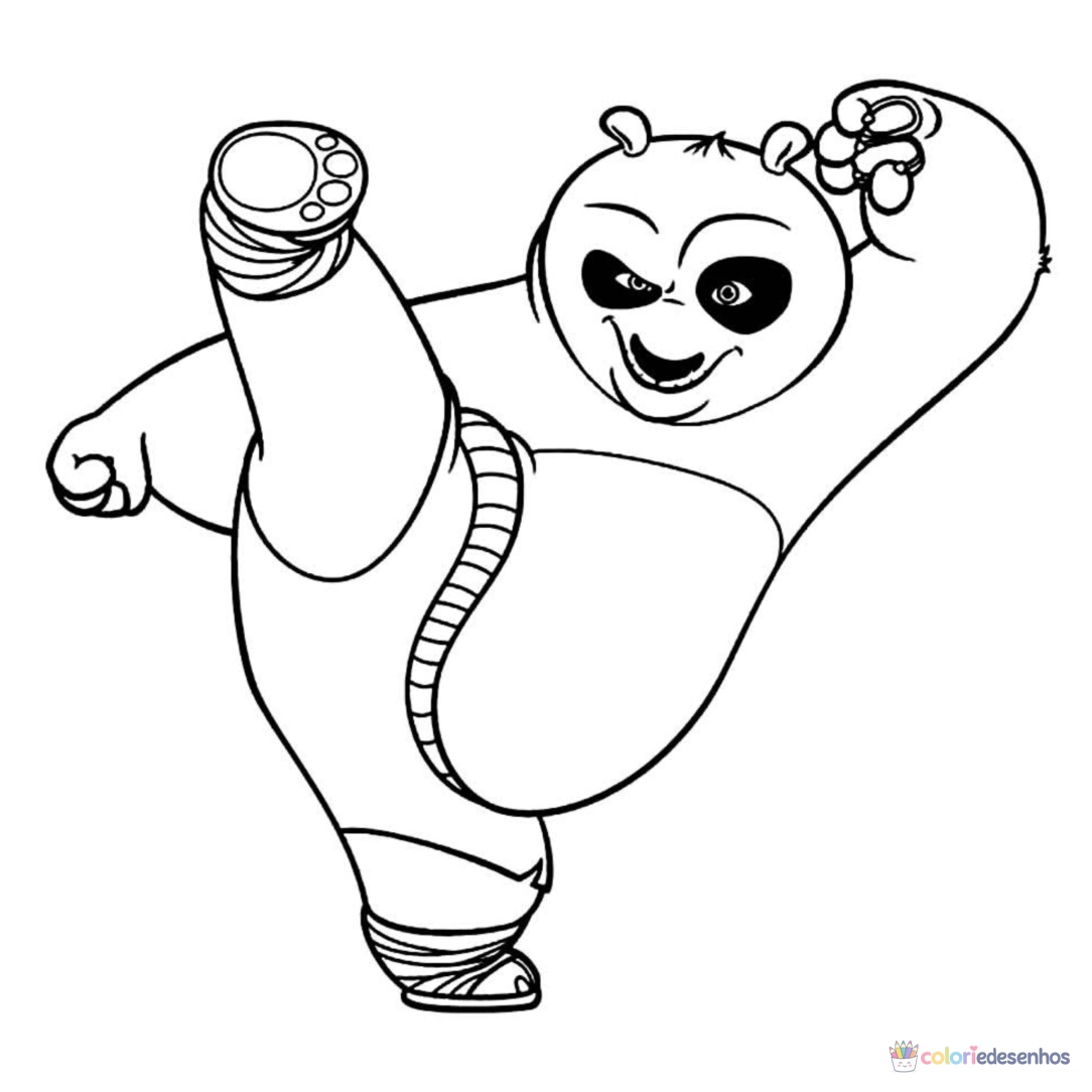 Kung Fu Panda para colorir