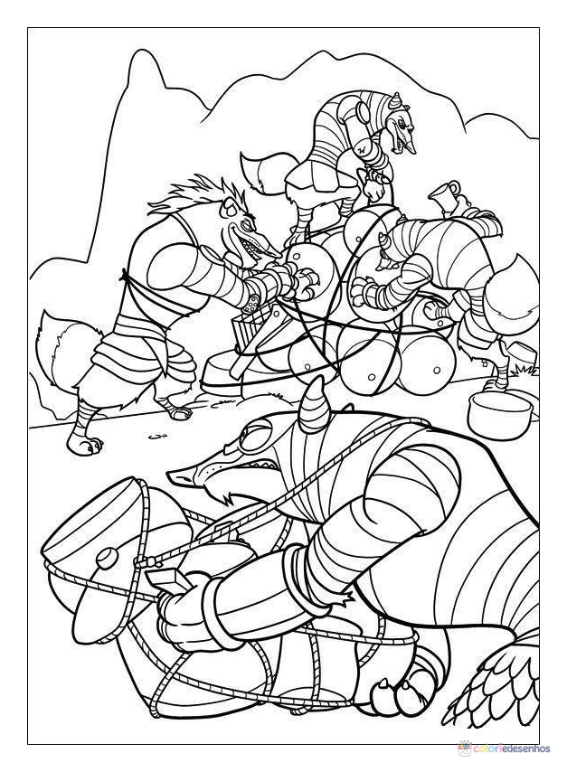 Kung Fu Panda para colorir
