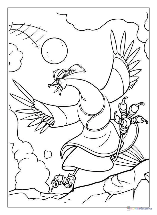 Kung Fu Panda para colorir