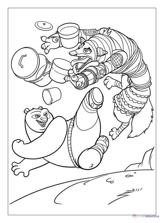Kung Fu Panda para colorir