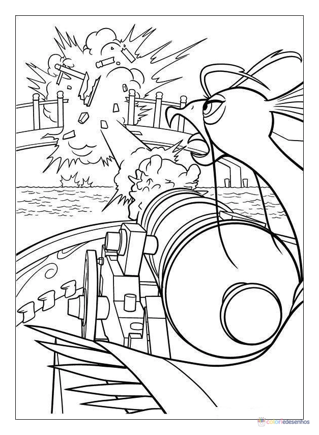 Kung Fu Panda para colorir