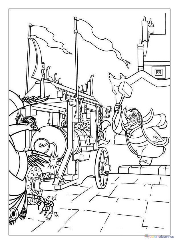 Kung Fu Panda para colorir