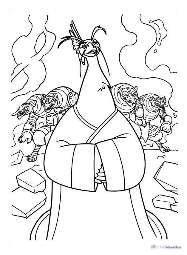 Kung Fu Panda para colorir