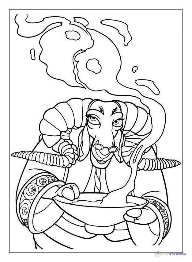 Kung Fu Panda para colorir