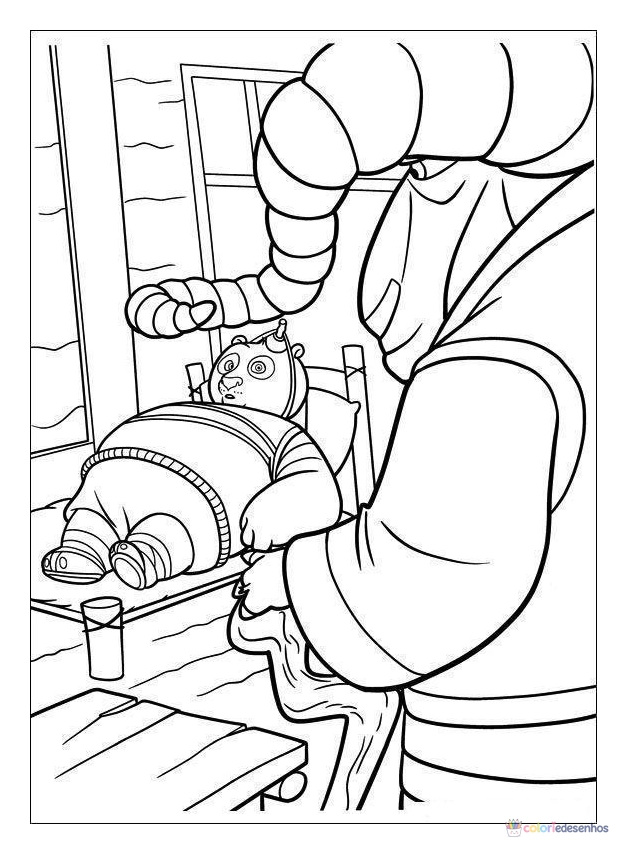 Kung Fu Panda para colorir