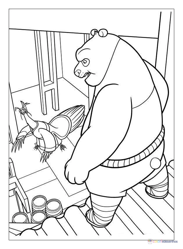 Kung Fu Panda para colorir