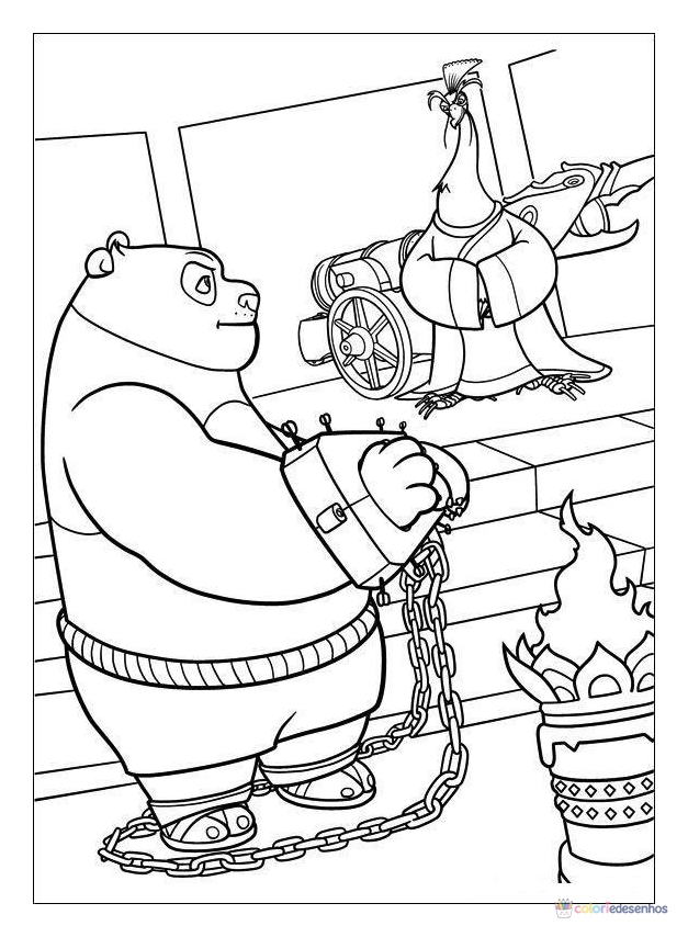 Kung Fu Panda para colorir