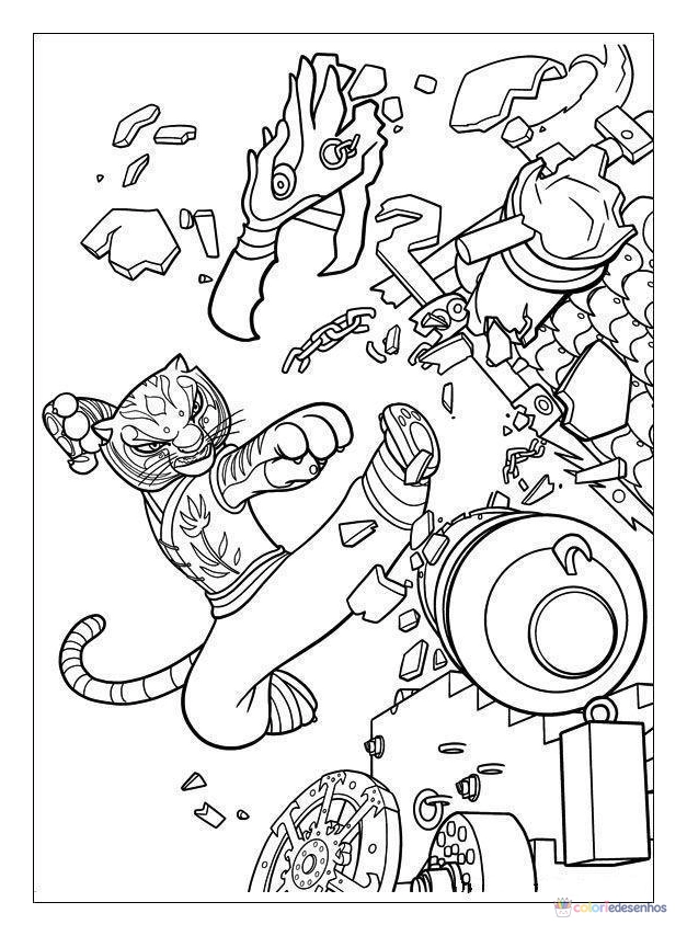 Kung Fu Panda para colorir