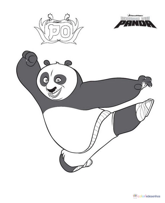 Kung Fu Panda para colorir