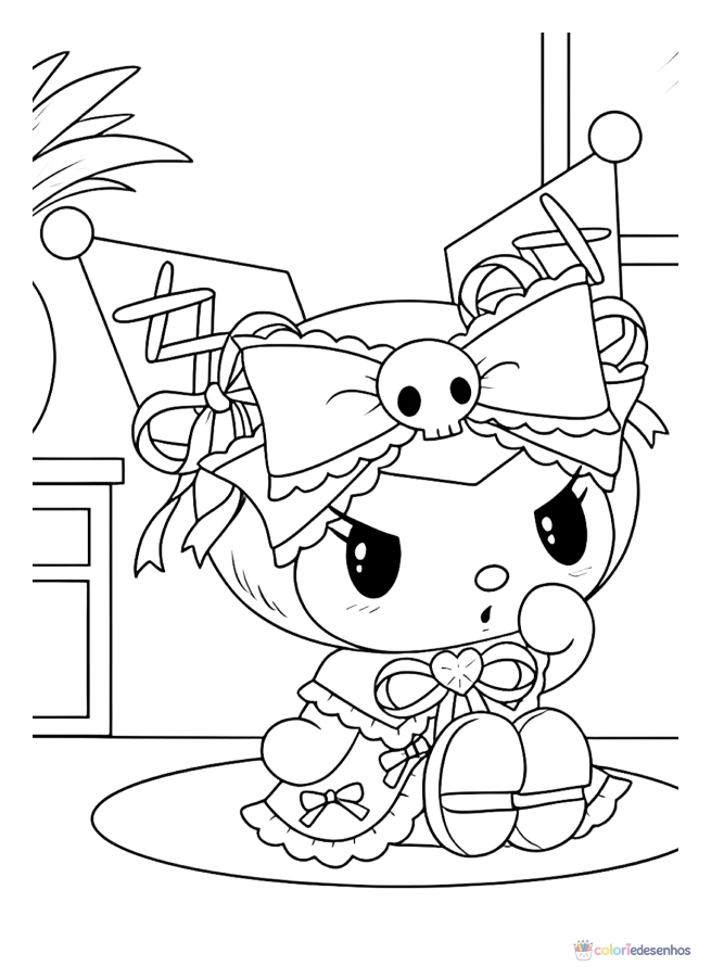 Desenhos de Kuromi para colorir
