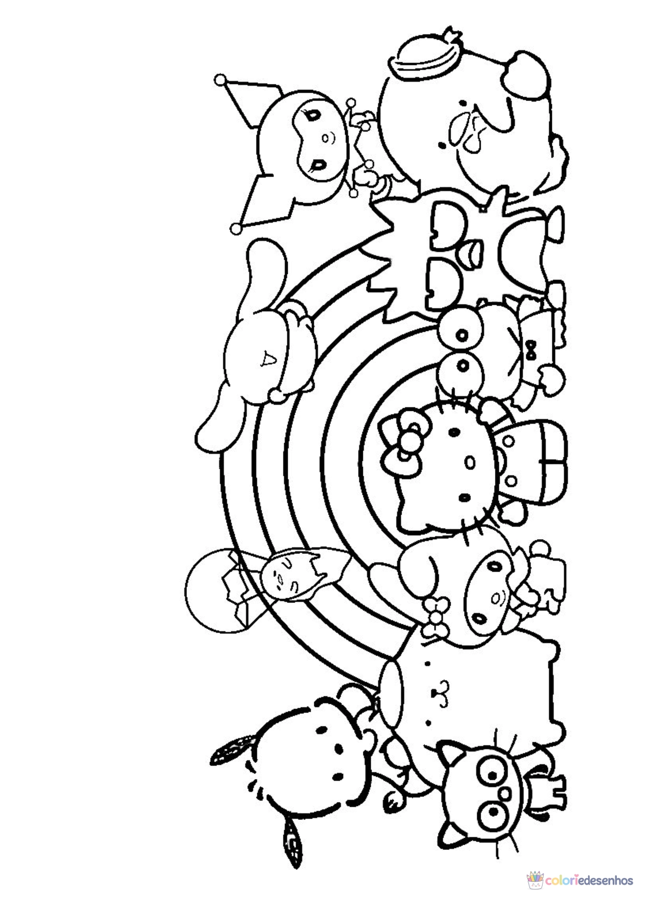 Keroppi para imprimir e colorir para colorir