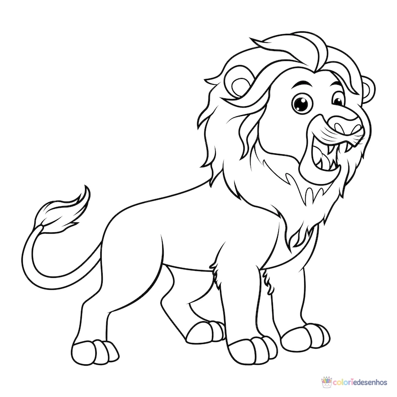 Leão para colorir