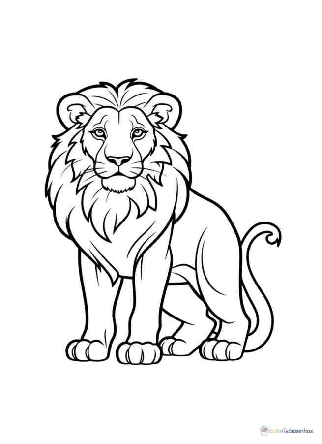 Leão para colorir