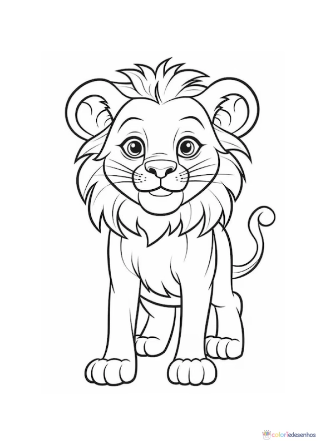 Leão para colorir