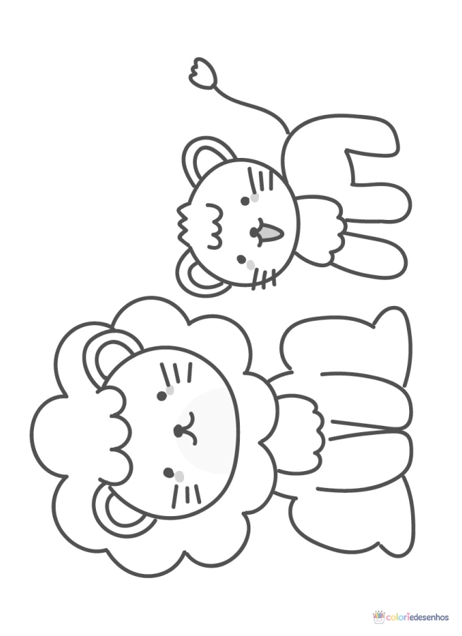 Leão para colorir