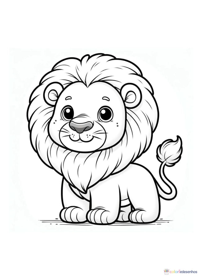 Leão para colorir