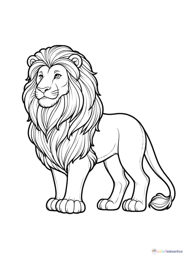 Leão para colorir
