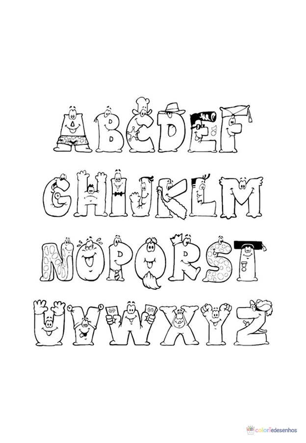 Letras (Alfabeto) para colorir