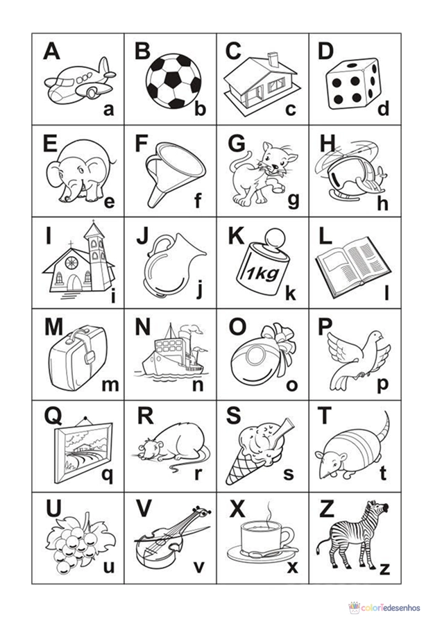 Letras (Alfabeto) para colorir