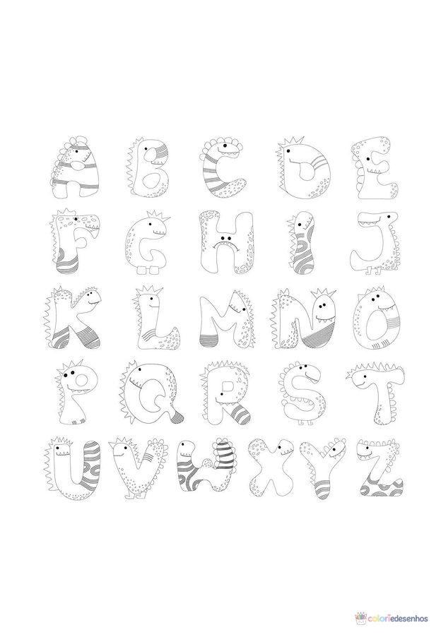 Letras (Alfabeto) para colorir