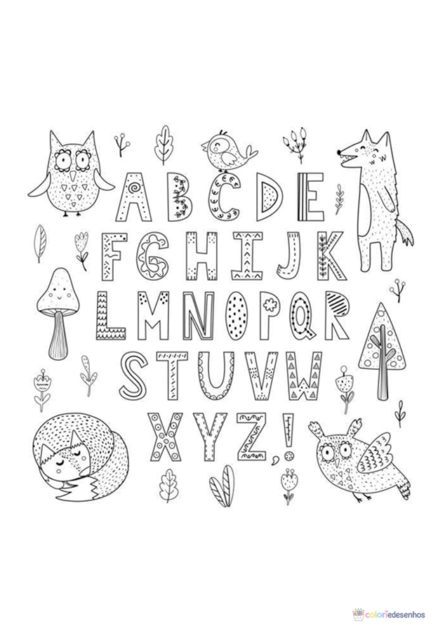 Letras (Alfabeto) para colorir