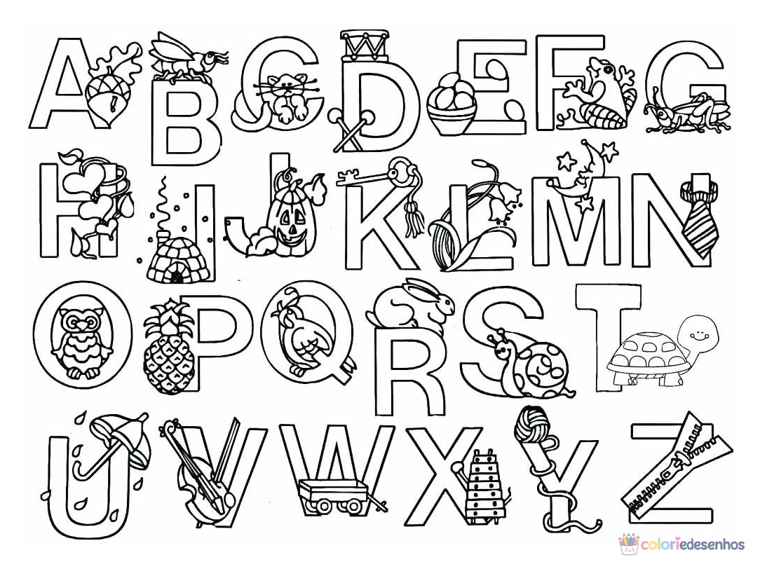 Letras (Alfabeto) para colorir