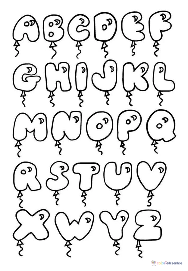 Letras (Alfabeto) para colorir