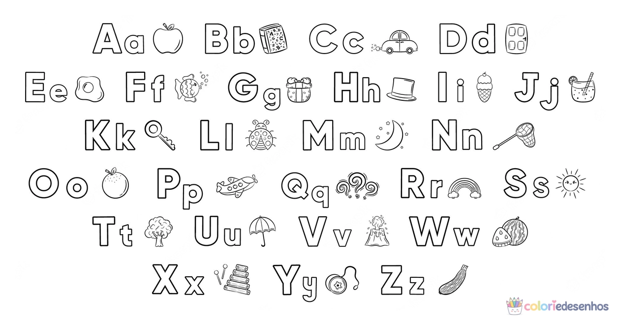 Letras (Alfabeto) para colorir