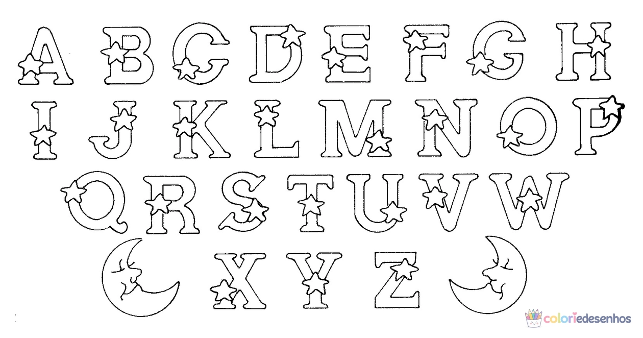 Letras (Alfabeto) para colorir