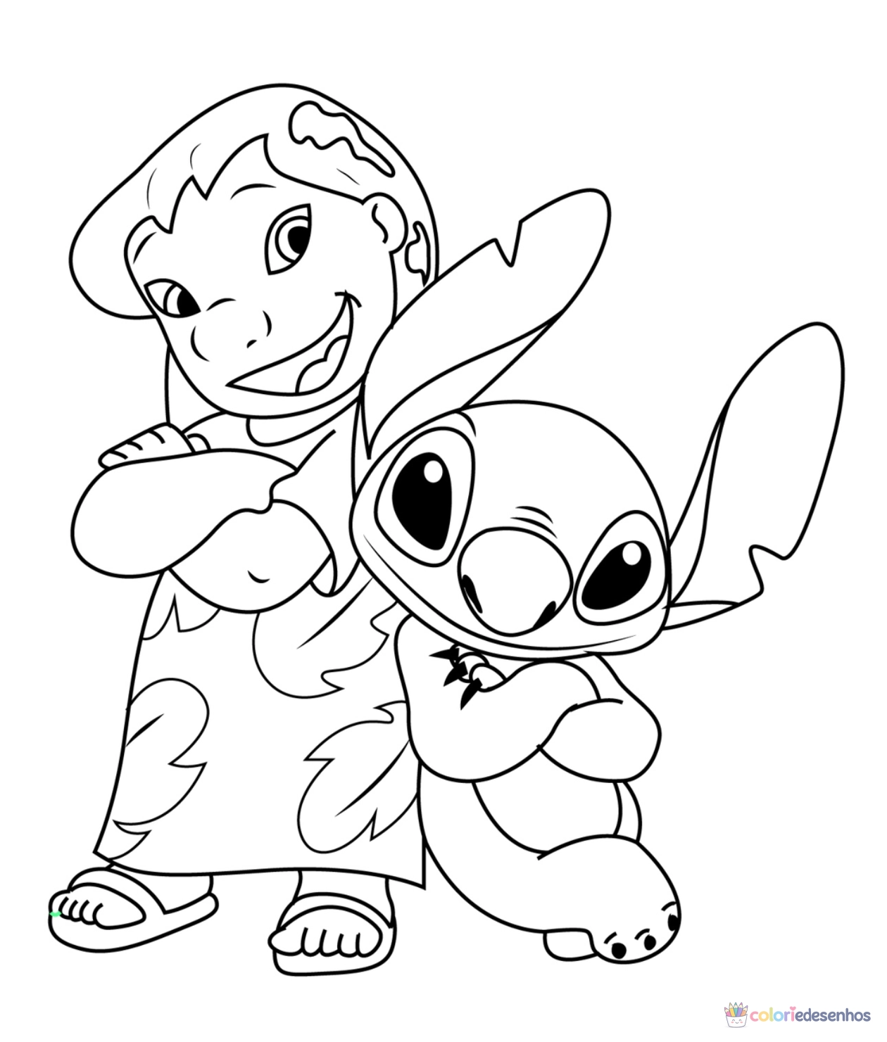 Desenhos de Lilo e Stitch para colorir