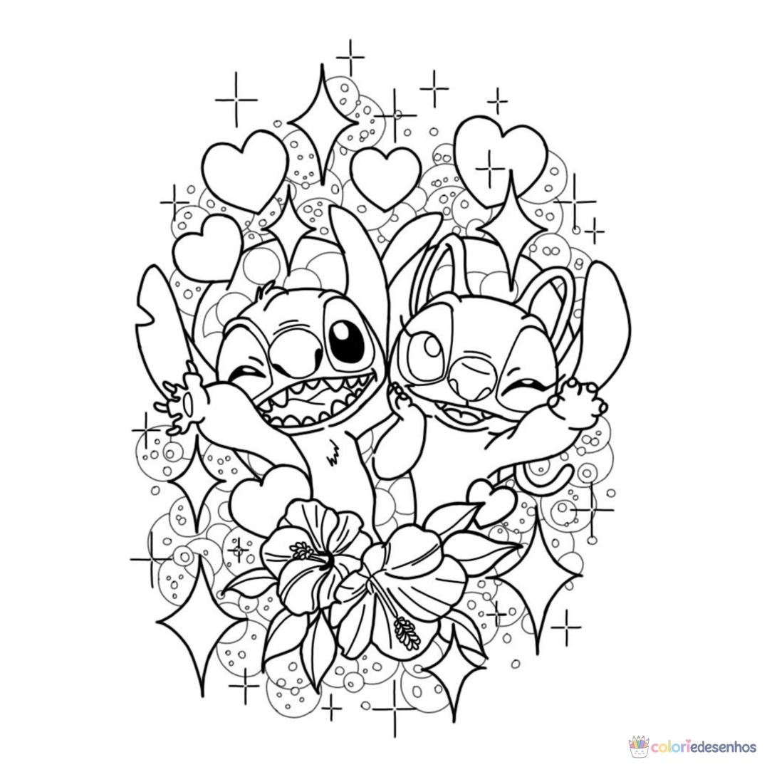Lilo e Stich para imprimir e colorir para colorir