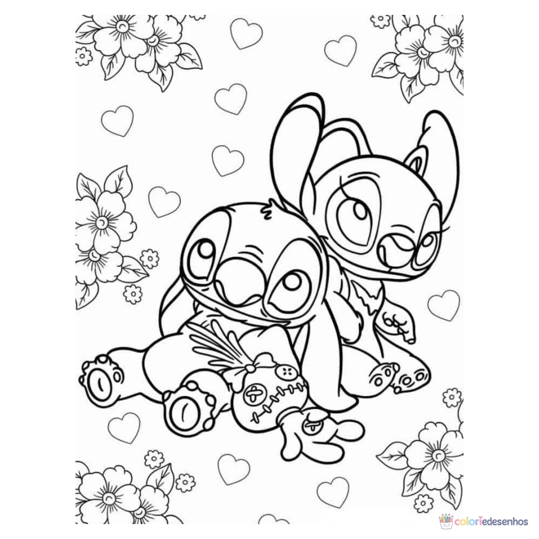 Lilo e Stich para imprimir e colorir para colorir