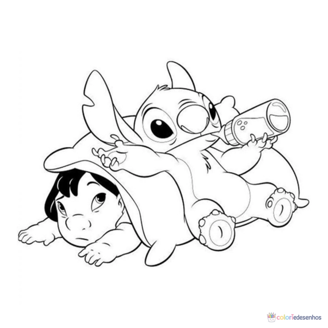 Lilo e Stich para imprimir e colorir para colorir