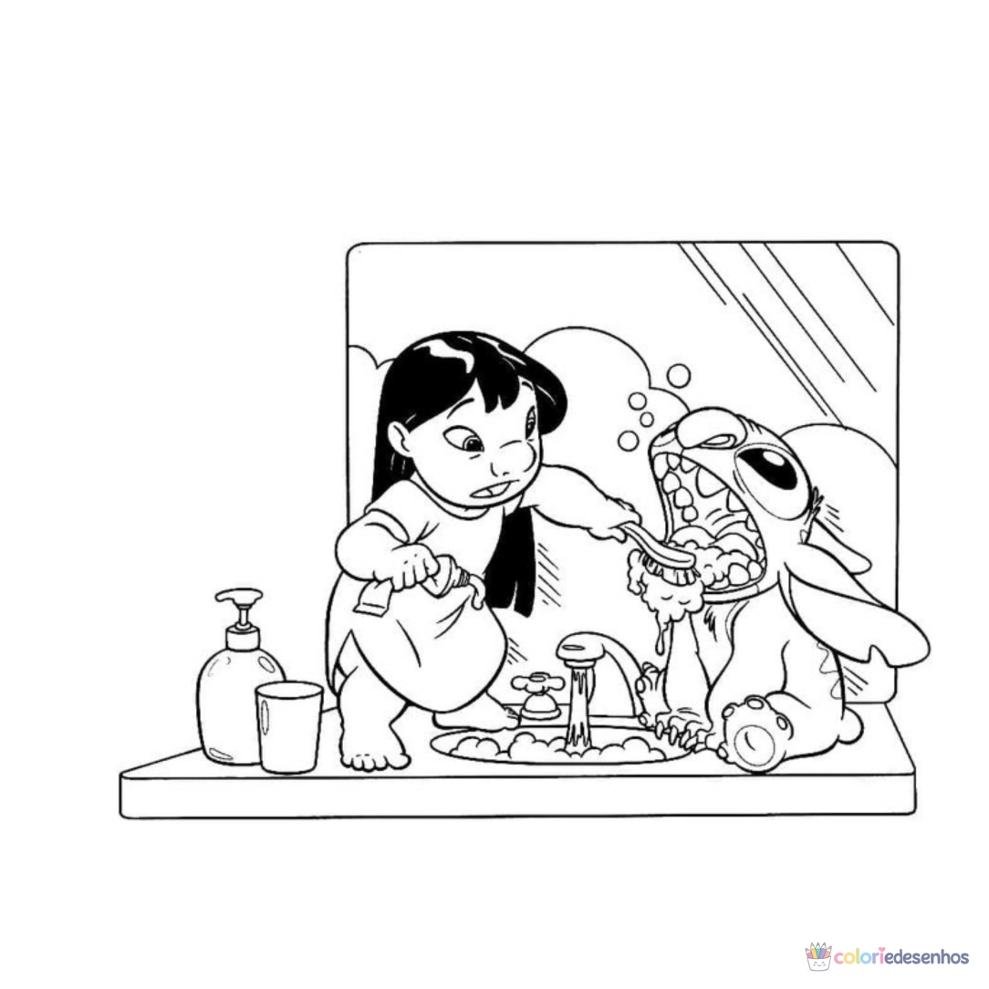 Lilo e Stich para imprimir e colorir para colorir
