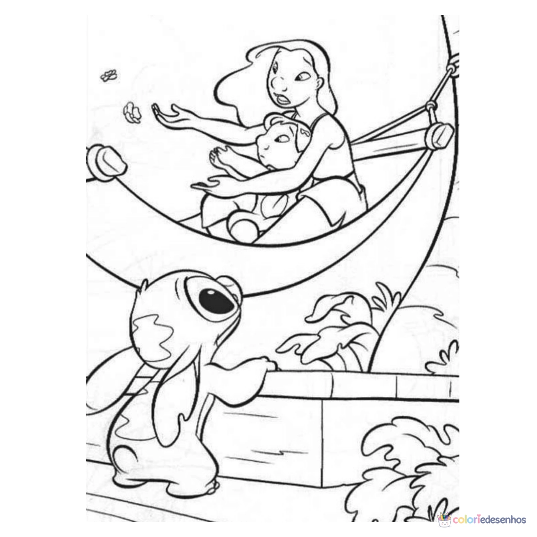 Lilo e Stich para imprimir e colorir para colorir
