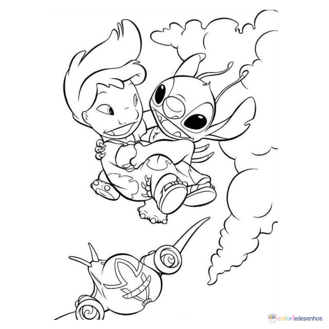 Lilo e Stich para imprimir e colorir para colorir