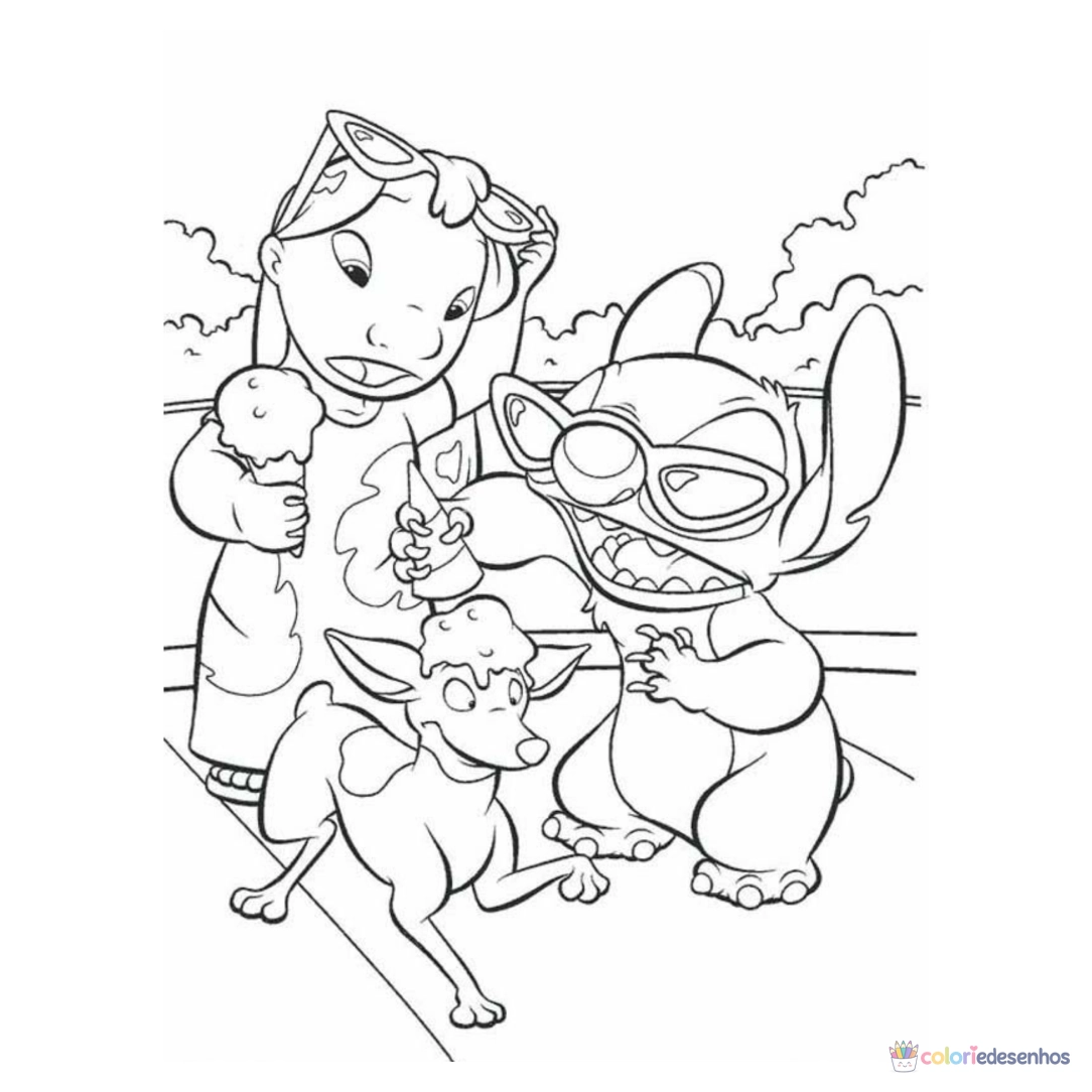 Lilo e Stich para imprimir e colorir para colorir
