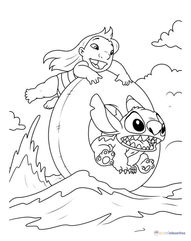 Lilo e Stich para imprimir e colorir para colorir