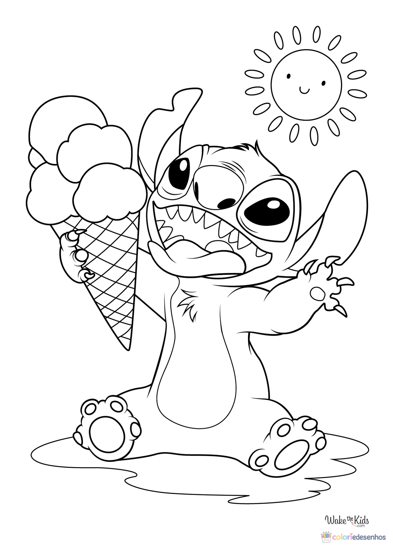Lilo e Stich para imprimir e colorir para colorir