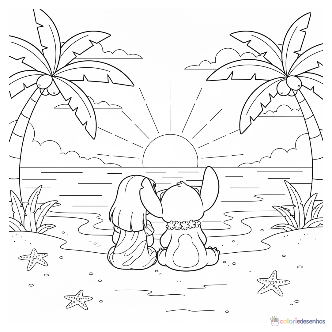 Stitch para imprimir e colorir para colorir