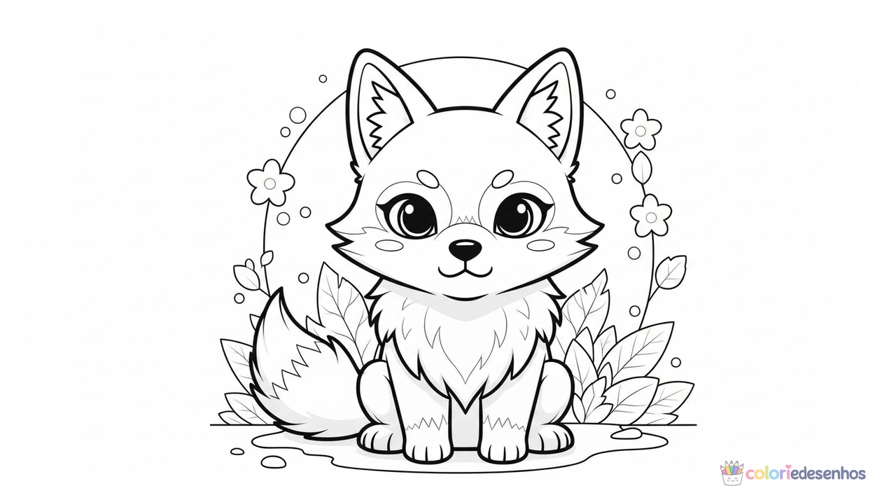 Lobo para imprimir e colorir para colorir