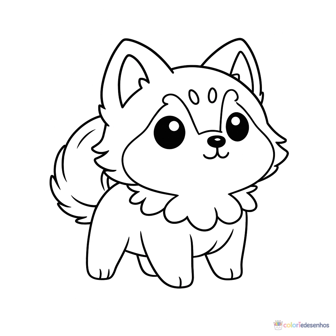 Lobo para imprimir e colorir para colorir