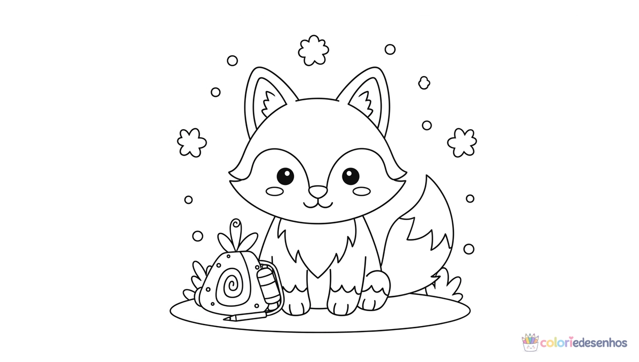 Lobo para imprimir e colorir para colorir